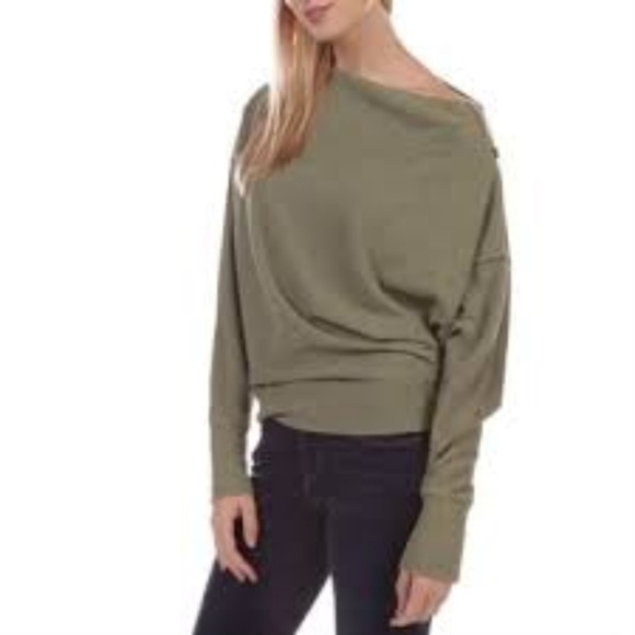 NWT Free People sage Nikala boatneck thermal - Picture 3 of 3